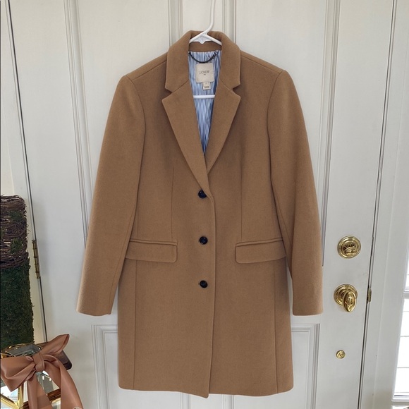 J Crew Camel Wool Coat Size 2 - Picture 3 of 10